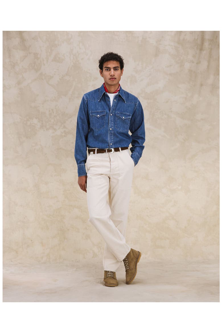 Yellowstone Stone Wash Denim Shirt, Alternate, color, MULTICOLOR