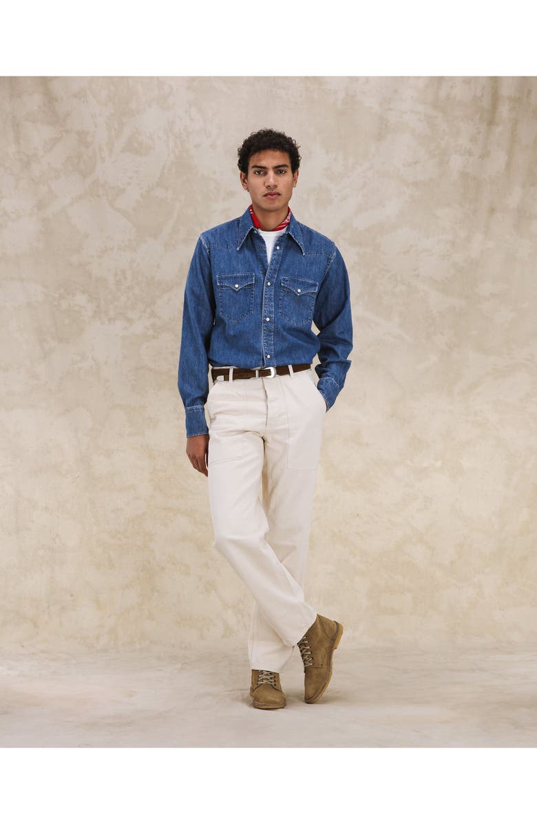 Fortela Yellowstone Stone Wash Denim Shirt, Alternate, color, Multicolor