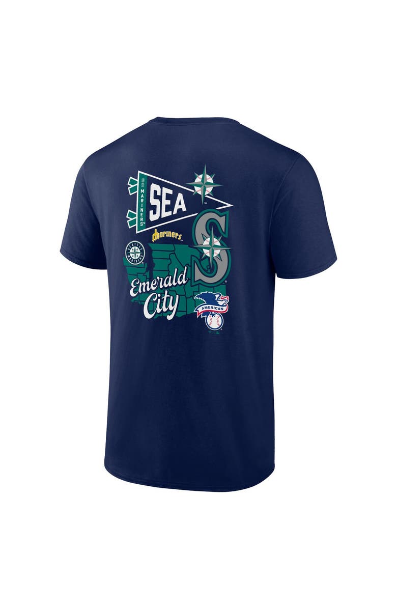 FANATICS Men's Fanatics Navy Seattle Mariners Split Zone T-Shirt, Alternate, color, Navy
