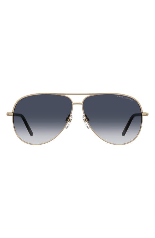 Marc Jacobs 61mm Gradient Pilot Sunglasses In Gold/dark Blue Sf