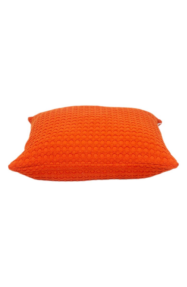 PARKLAND COLLECTION Textured Reversible Throw Pillow, Alternate, color, Orange