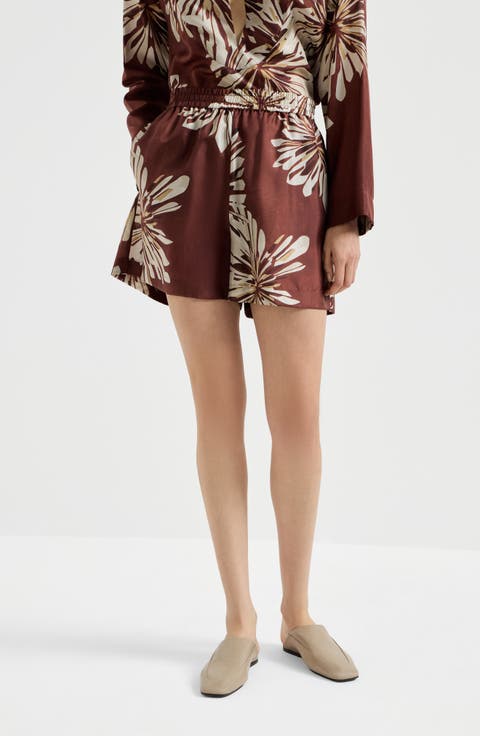 Bloom print shorts