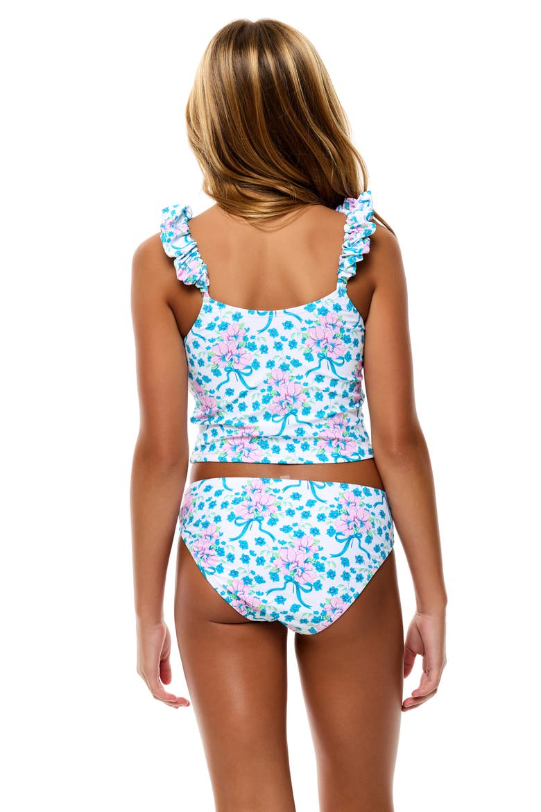 Kids' Puff Strap Two-Piece Swimsuit, Alternate, color, WHITE
