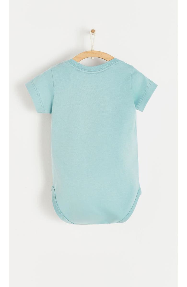 Babycottons Premium Peruvian Pima Cotton Mundi Graphic Short Sleeve Bodysuit For Infant, Alternate, color, 