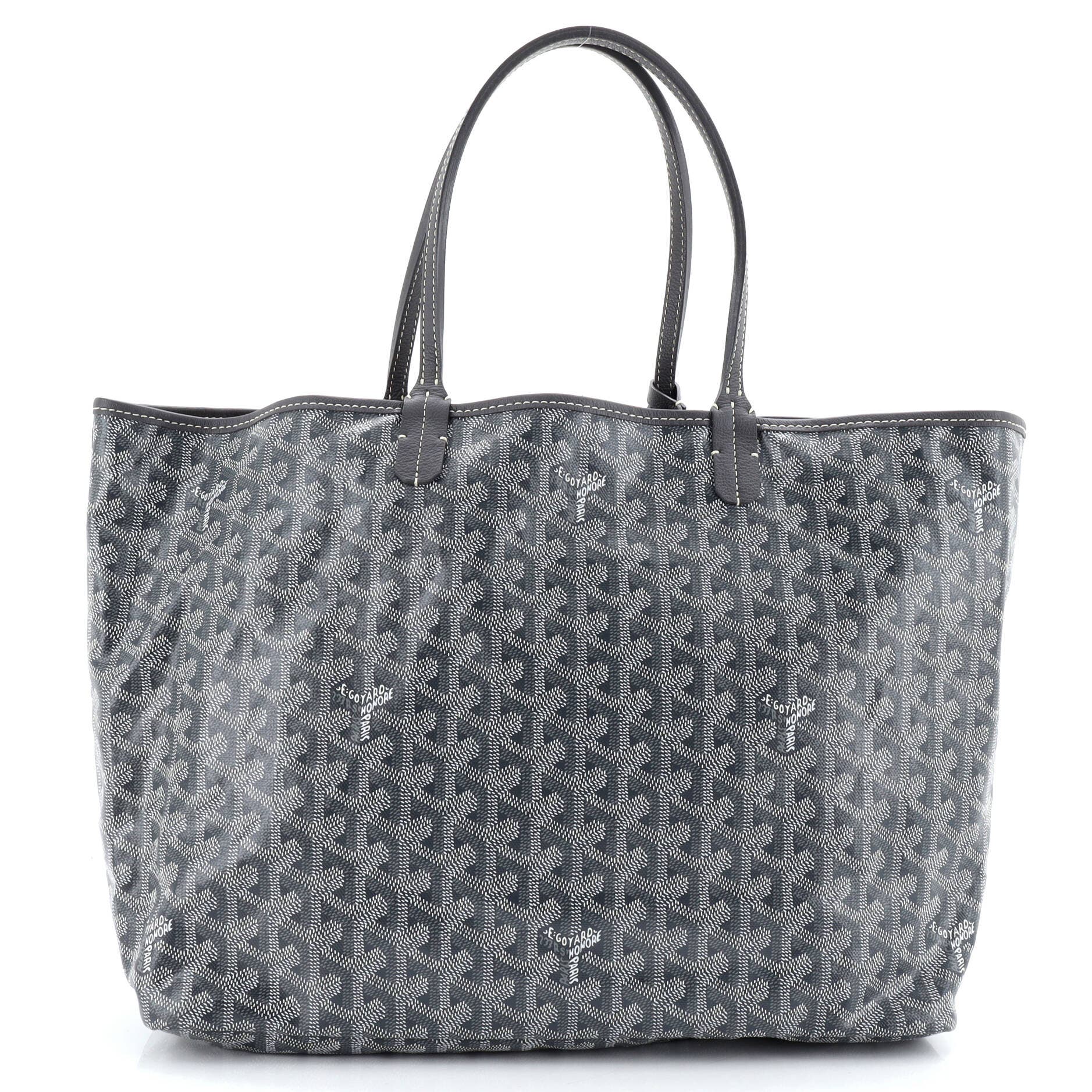 Pre-Owned Goyard Saint Louis Tote Coated Canvas PM, Main, color, Gray