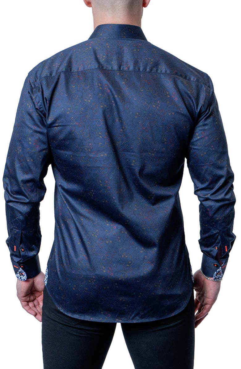 Maceoo Einstein Paisley Swirls Contemporary Fit Button-Up Shirt, Alternate, color, 
