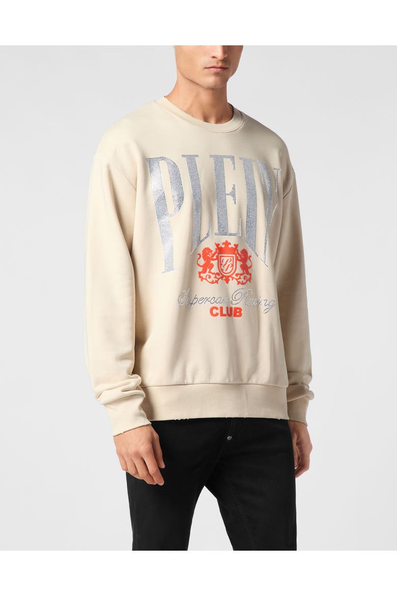 Sweatshirt Round Neck Ls Racing Club Men, Main, color, beige