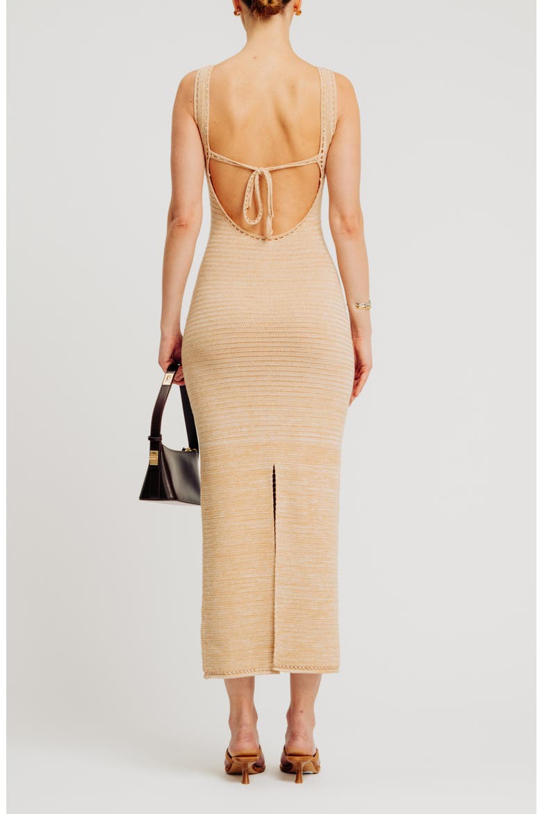 Madi Midi Dress, Alternate, color, LARK/ WHITE