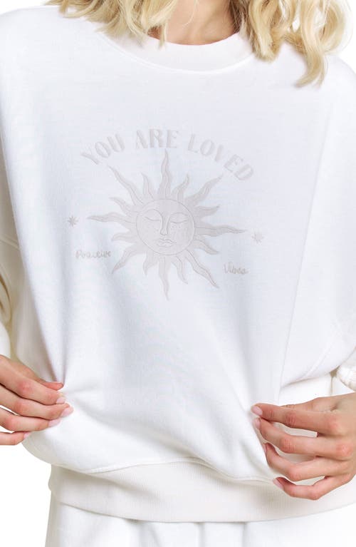 Honeydew No Plans Graphic Sweatshirt In White