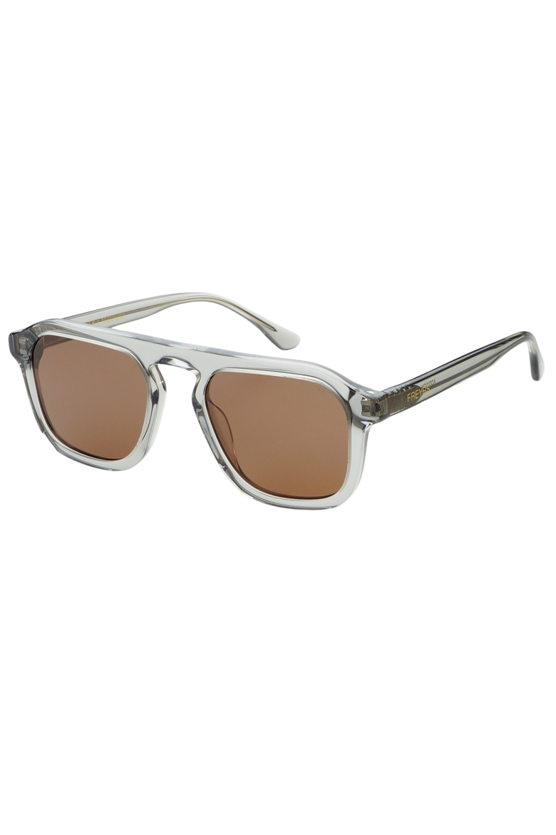 Addison Aviator Sunglasses, Alternate, color, Crystal Gray / Brown
