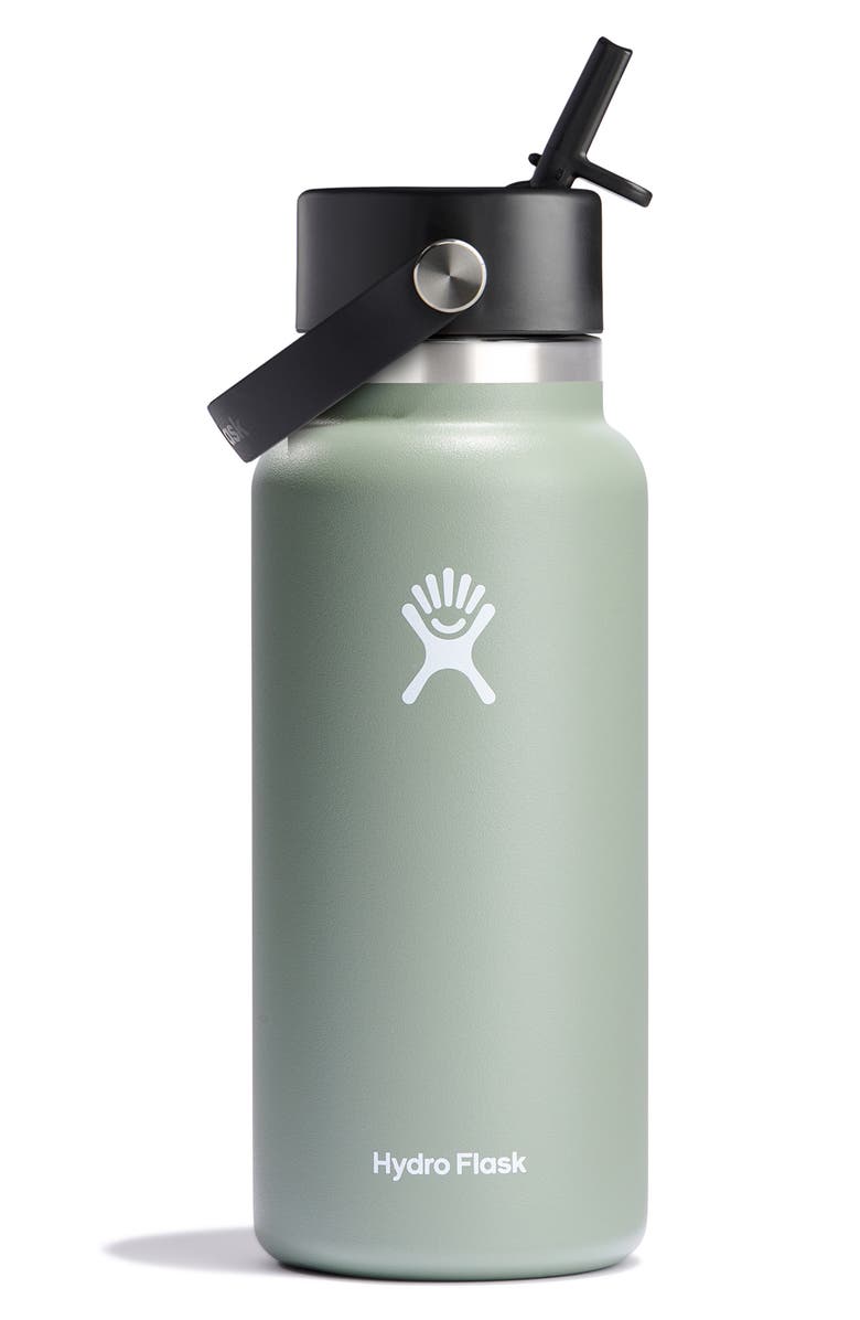 Hydro Flask 32-Ounce Wide Mouth Flex Straw Cap Water Bottle, Main, color, Agave