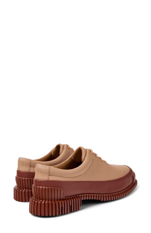 Camper Pix Oxford Shoes In Beige Multi