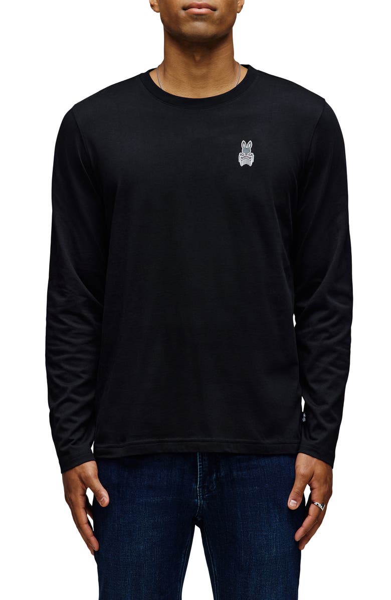 Psycho Bunny Johnny Long Sleeve Embroidered Pima Cotton Graphic T-Shirt, Main, color, 