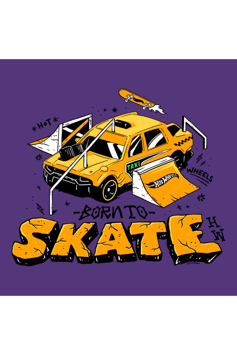 Men's Hot Wheels Born To Skate  Graphic T-Shirt, Alternate, color, Purple