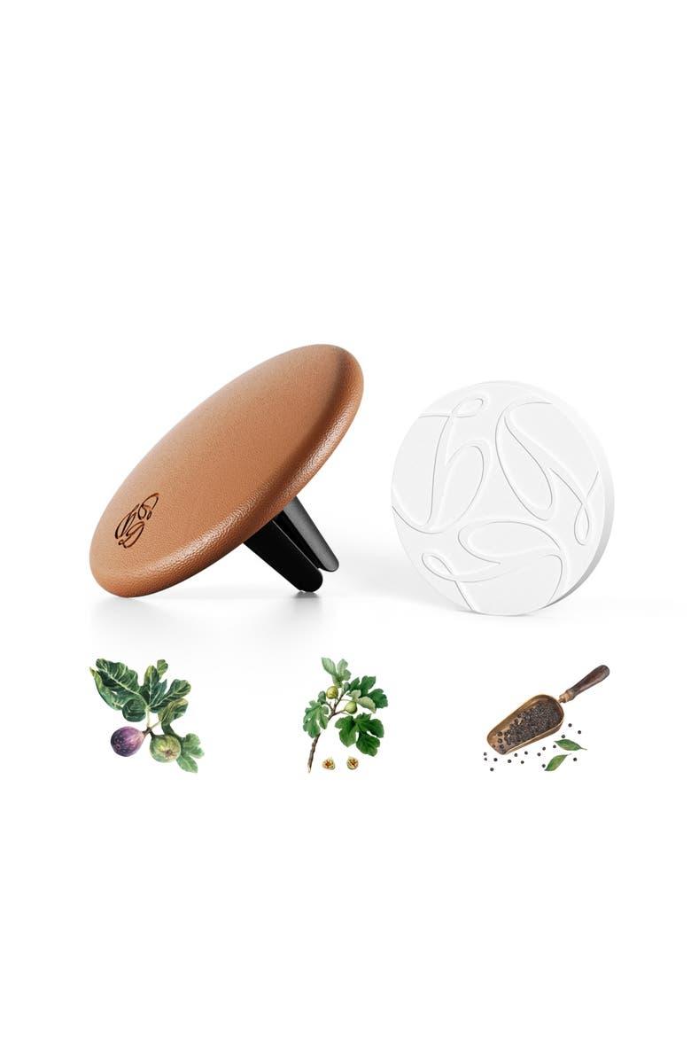 Delfino Fig Camel Lambskin Car Diffuser and Insert, Main, color, Regular