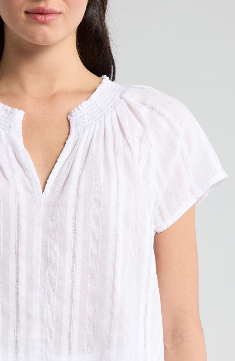 Splendid Meadow Stripe Cotton Crop Top, Alternate, color, White