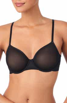 DKNY Logo Mesh Unlined Underwire Bra