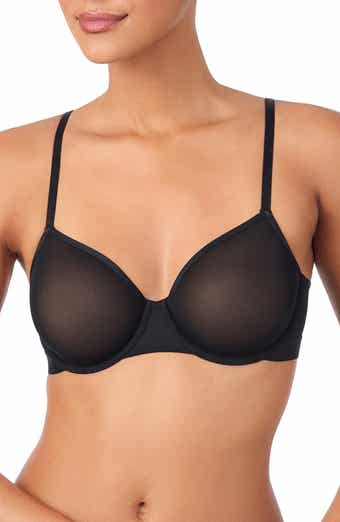 DKNY Logo Mesh Unlined Underwire Bra