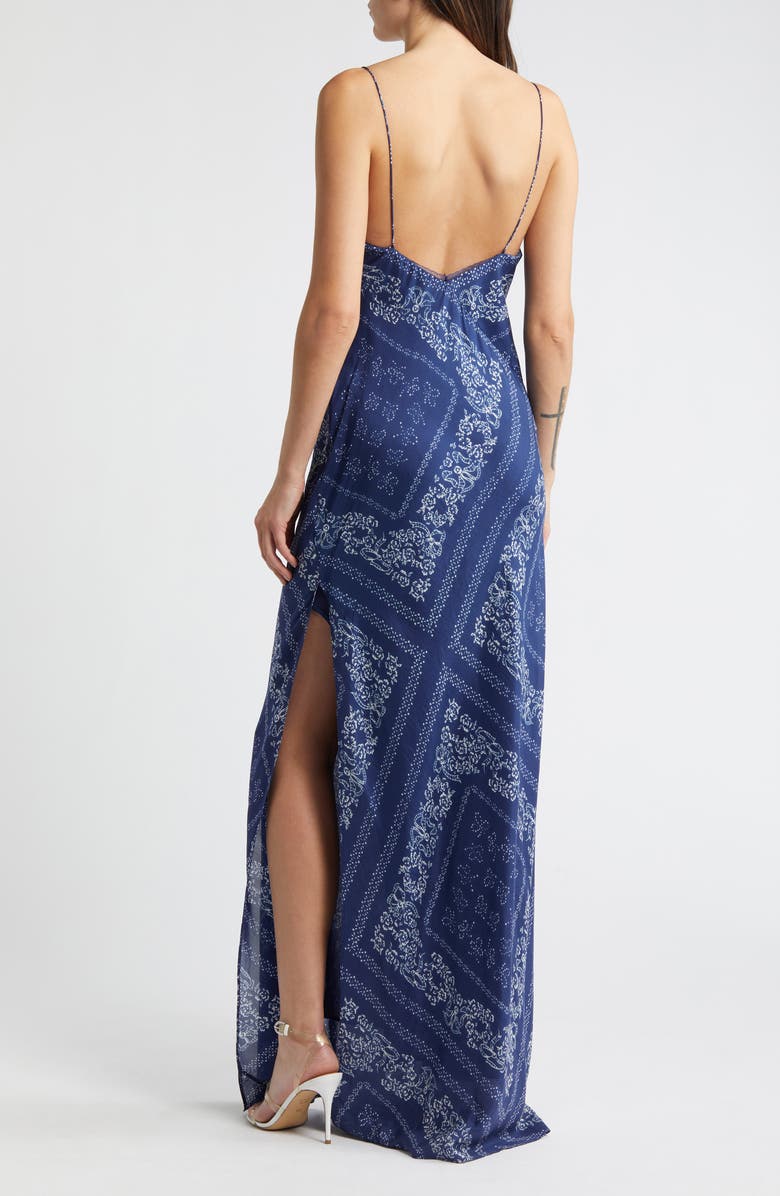 LoveShackFancy Deyo Lace Trim Silk Slipdress, Alternate, color, 