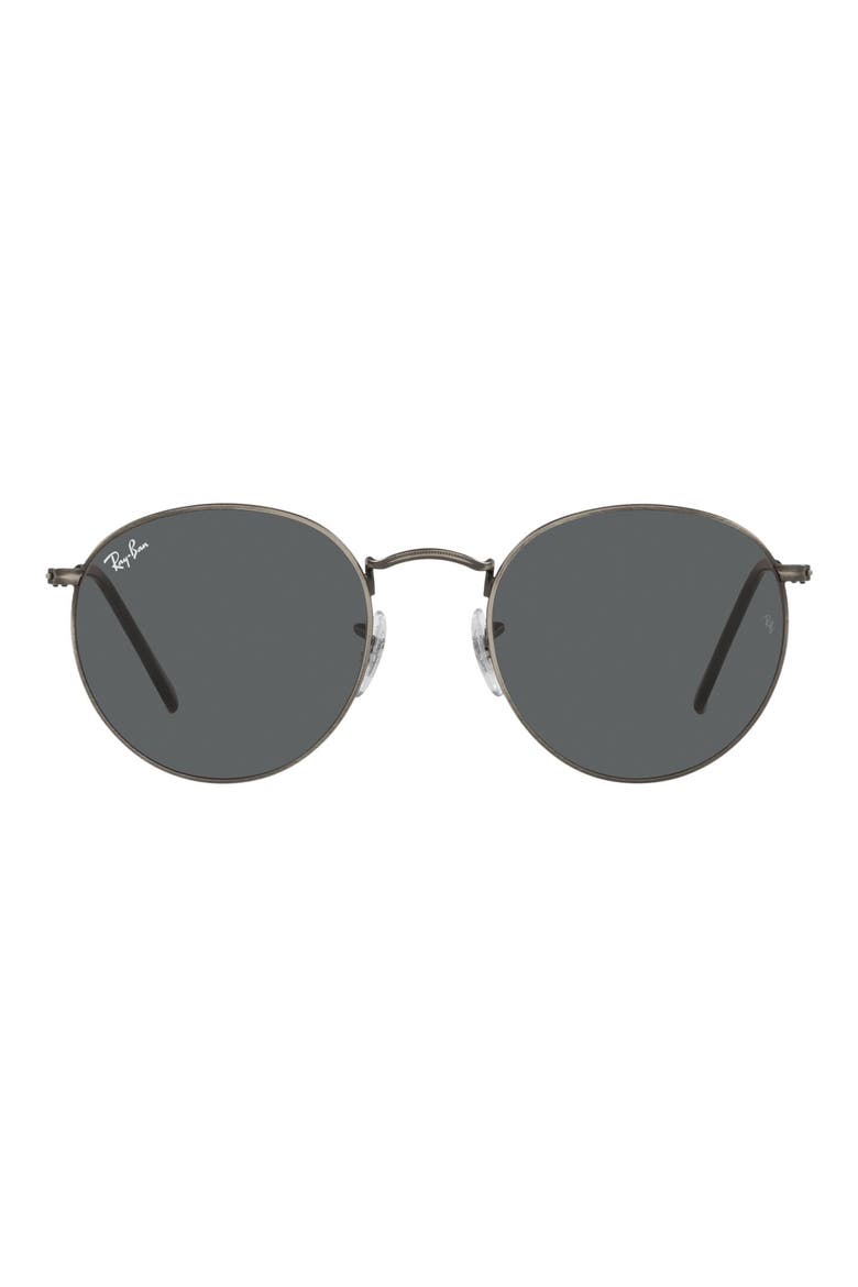 Icons 53mm Retro Sunglasses, Main, color, ANTIQUE GUNMETAL/ DARK GREY