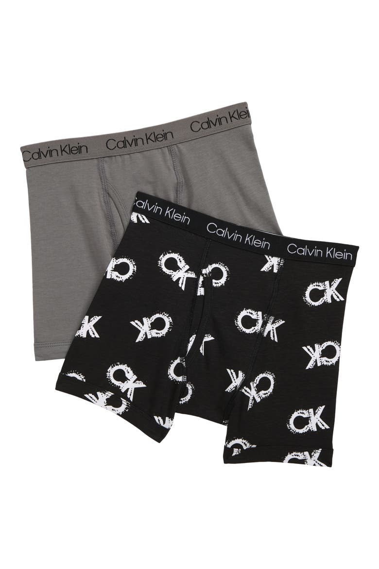 Kids' 2-Pack Boxer Briefs, Main, color, BLACK LOGO TIE DYE/ CASTLEROCK