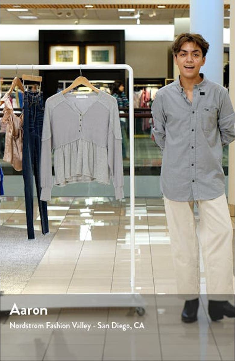 Mixed Knit Peplum Top, sales video thumbnail