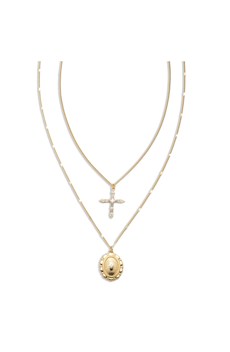 Electric Picks xSarah & Hollie Passport Necklace Set of 2, Main, color,