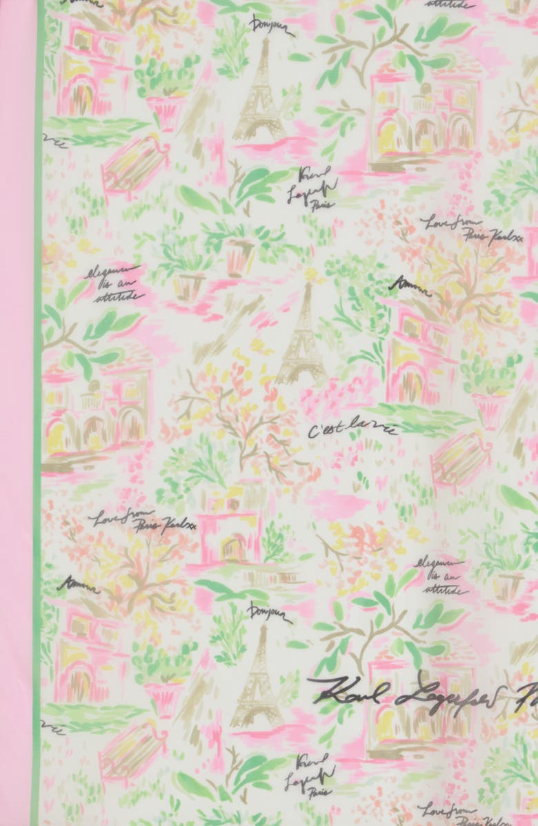KARL LAGERFELD PARIS Monet Paris Chiffon Wrap, Alternate, color, Pink Carnation