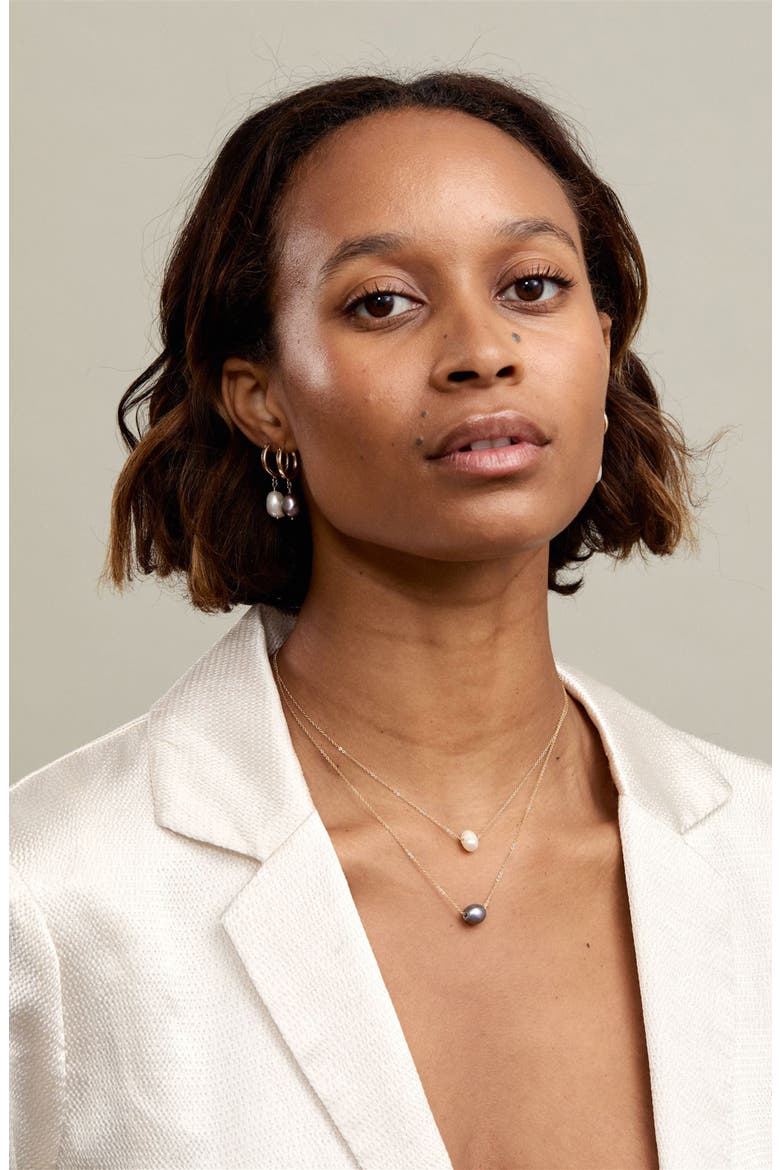 Charlize Freshwater Pearl Necklace, Alternate, color, GOLD / PEACOCK