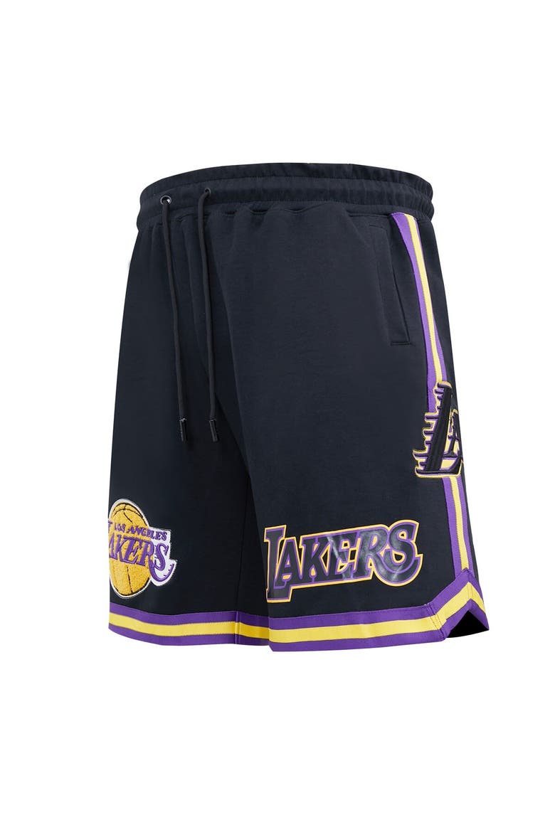Men's Pro Standard Black Los Angeles Lakers Chenille Shorts, Alternate, color, Black