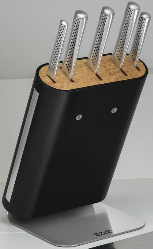 Global Ukon 6 Piece Knife Block Set In Black