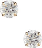 CANDELA JEWELRY 14K Yellow Gold 4mm CZ Stud Earrings
