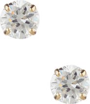 CANDELA JEWELRY 14K Yellow Gold 4mm CZ Stud Earrings