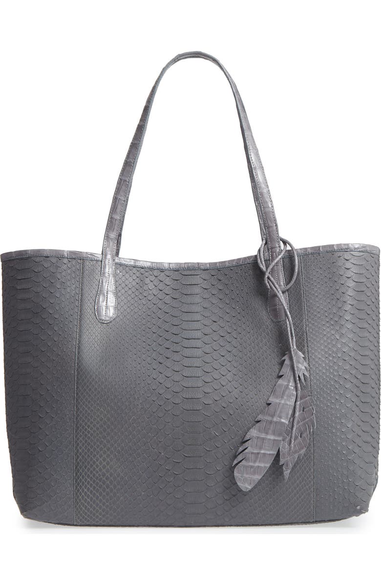 Nancy Gonzalez Medium Erica Genuine Python & Crocodile Tote, Main, color,