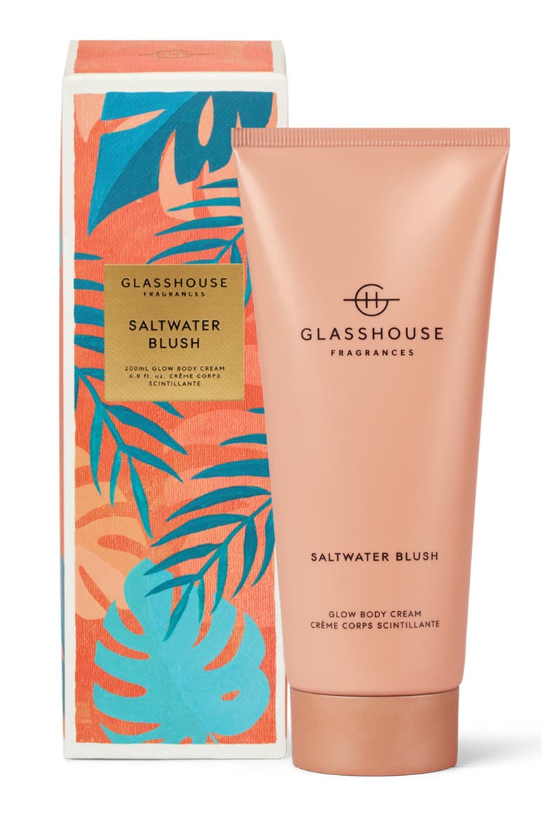 Saltwater Blush Glow Body Cream, Main, color, CLEAR