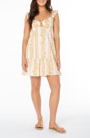 Roxy Tropical Tulip Tiered Cotton Sundress
