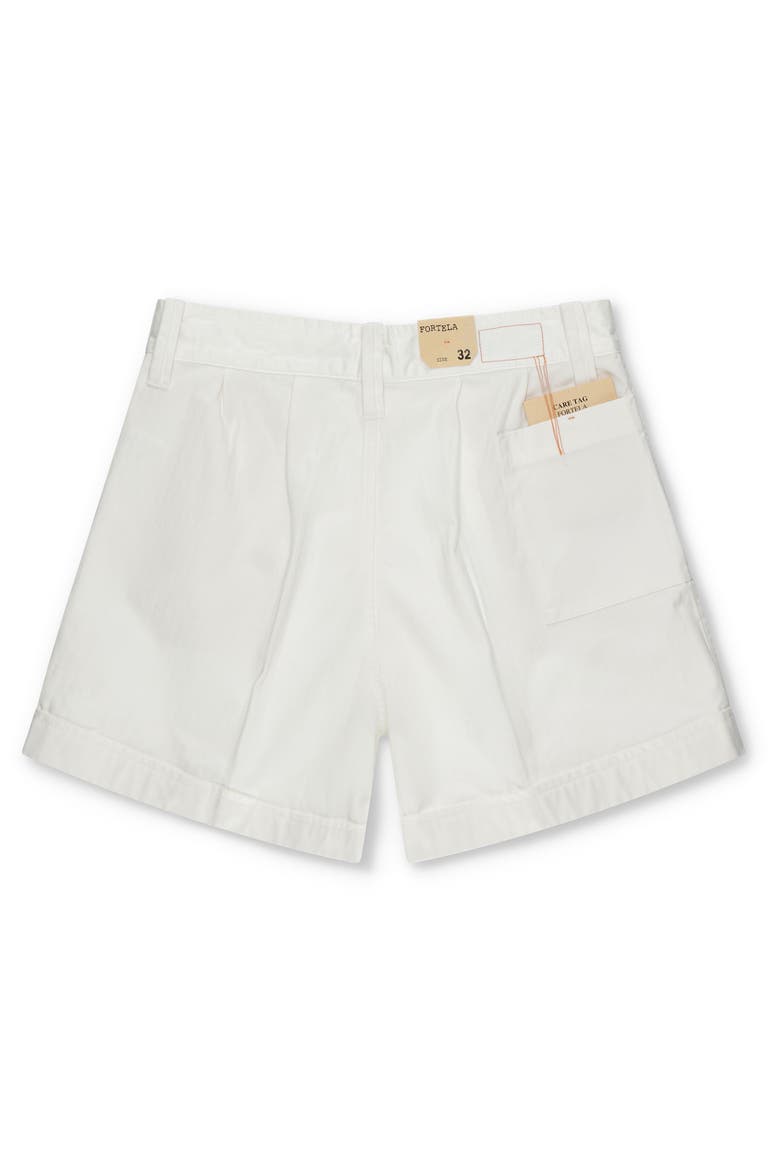 Bedford Herringbone Cotton Bermuda, Alternate, color, WHITE