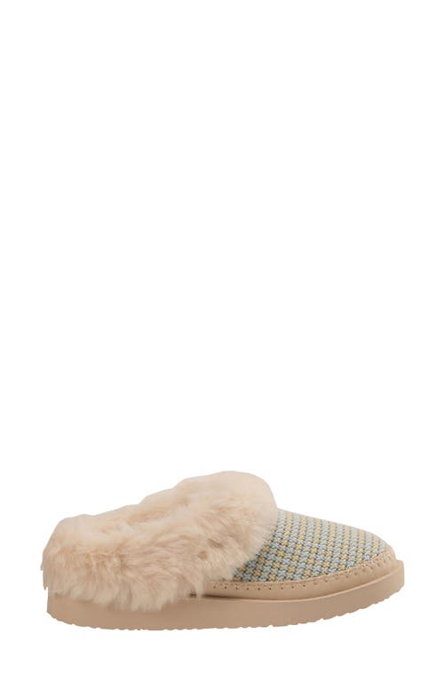 Revitalign Aspen Nordic Orthotic Faux Fur Lined Slippers In Blue