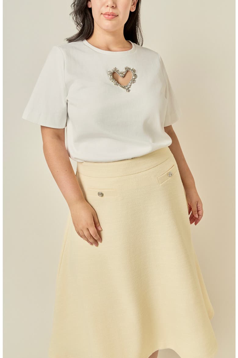 Heart Cutout T-Shirt, Alternate, color, WHITE