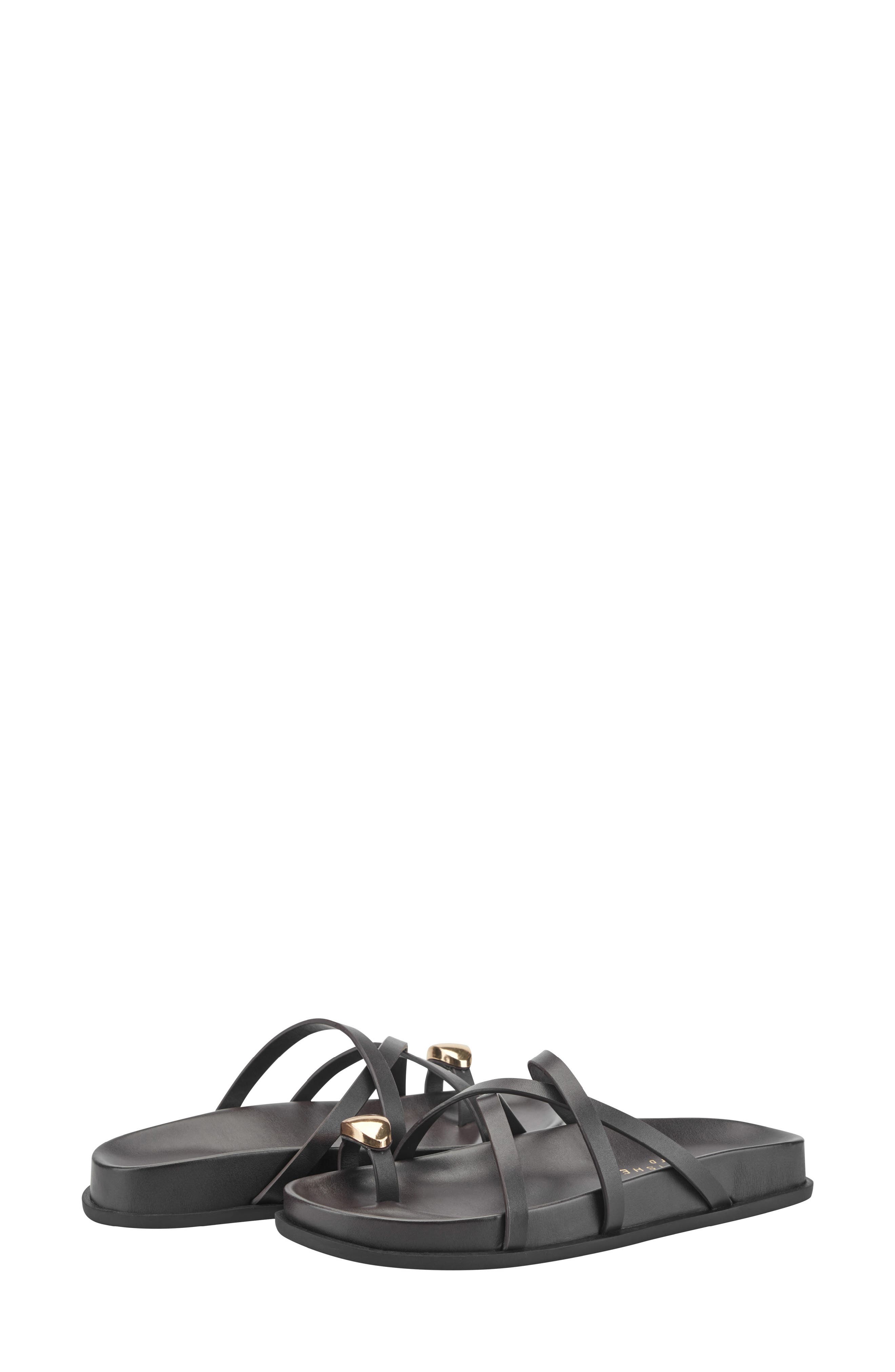 Marc Fisher LTD Braidey Slide Sandal, Alternate, color, Black
