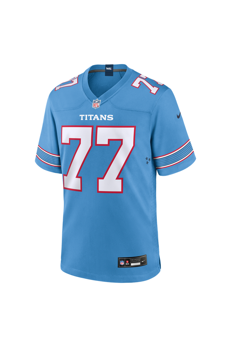 Men's Nike Peter Skoronski Light Blue Tennessee Titans Game Jersey, Alternate, color, Light Blue