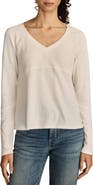 Lucky Brand Mixed Waffle Knit Cotton Top