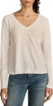 Lucky Brand Mixed Waffle Knit Cotton Top