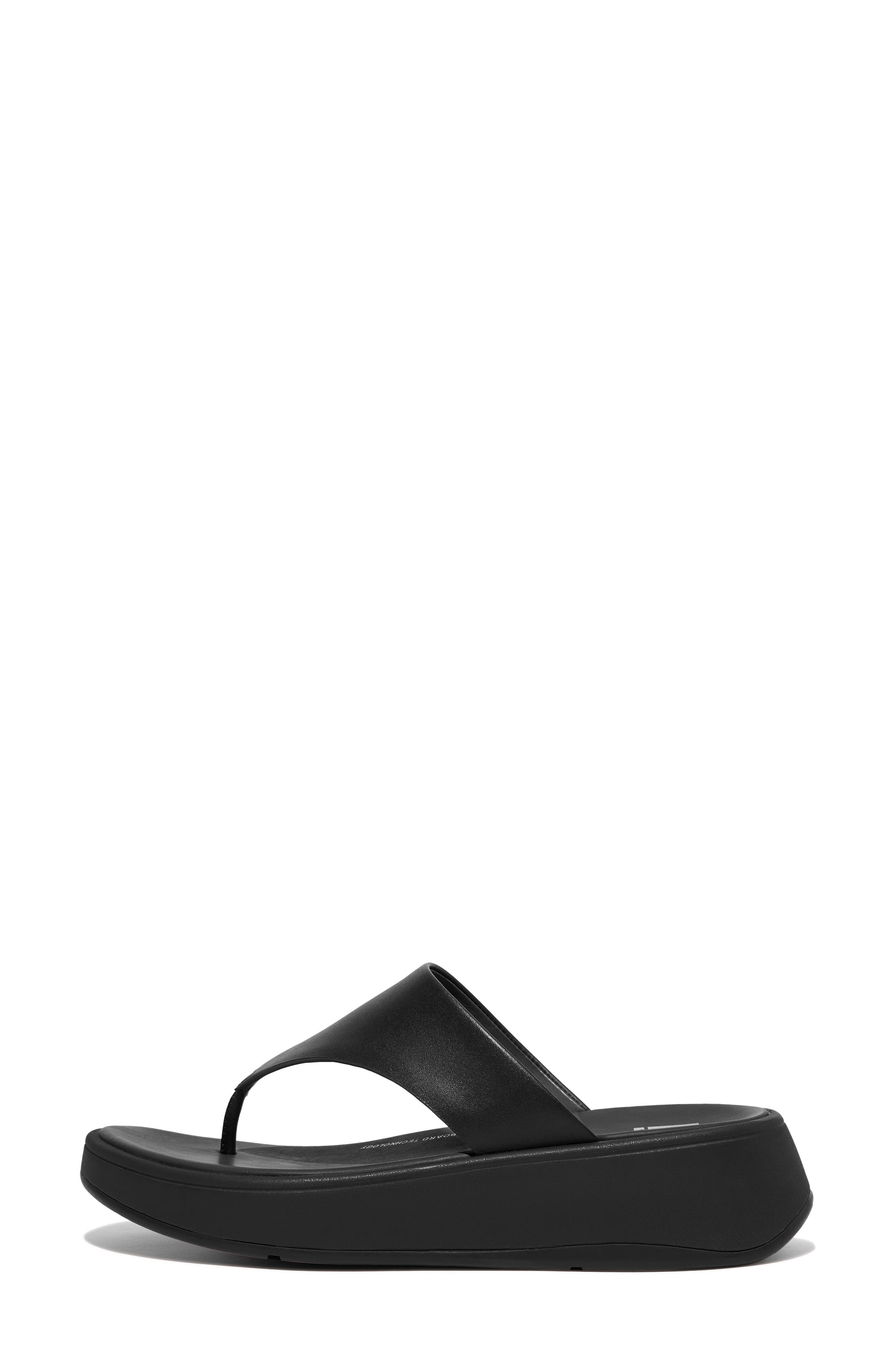 FitFlop F-Mode Platform Sandal, Alternate, color, All Black