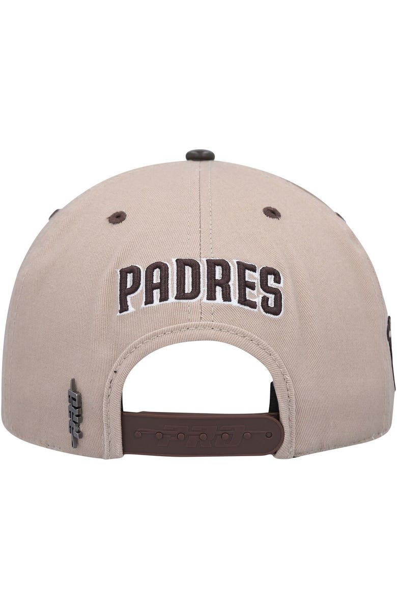 PRO STANDARD Men's Pro Standard White/Brown San Diego Padres Chocolate Ice Cream Drip Snapback Hat, Alternate, color,