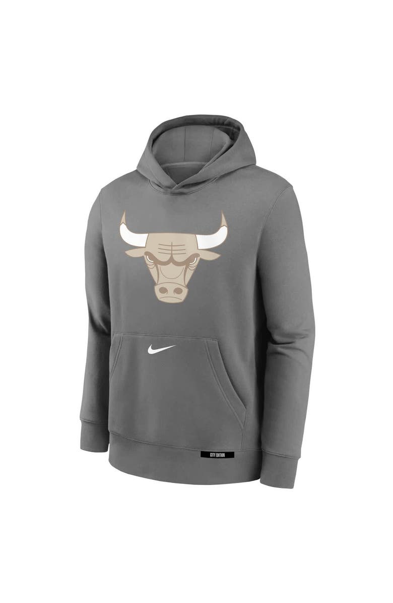 Nike Youth Nike  Steel Chicago Bulls 2024/25 City Edition Club Fleece Pullover Hoodie, Alternate, color, 