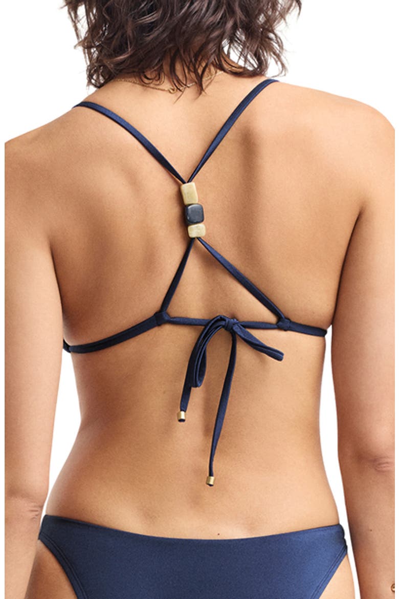 Terra Triangle Bikini Top, Alternate, color, MIDNIGHT