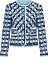 Maison Common Plaid Tweed Jacket With Trim