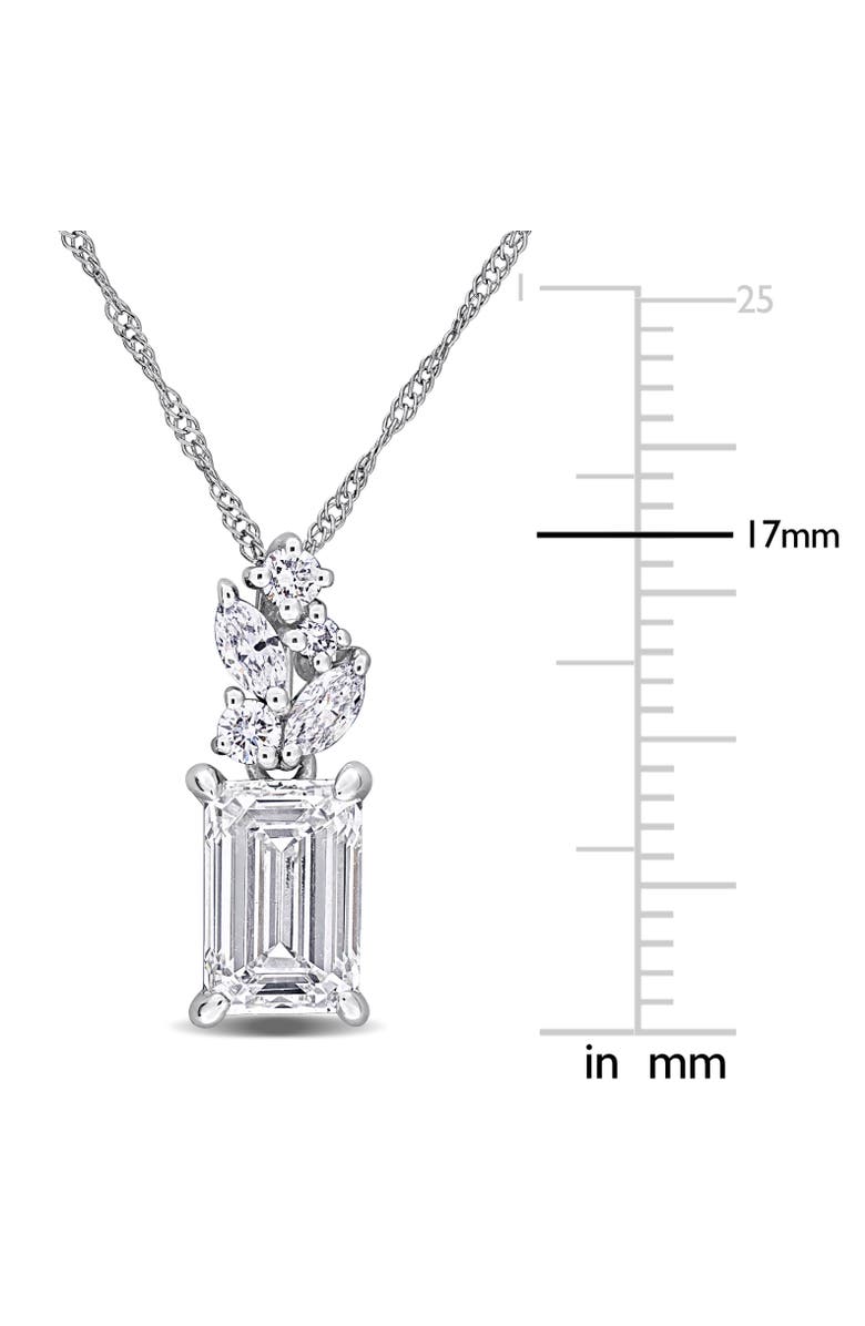 Julianna B. Lab-Grown Diamond Cluster Pendant Necklace 14k, Alternate, color, White Gold