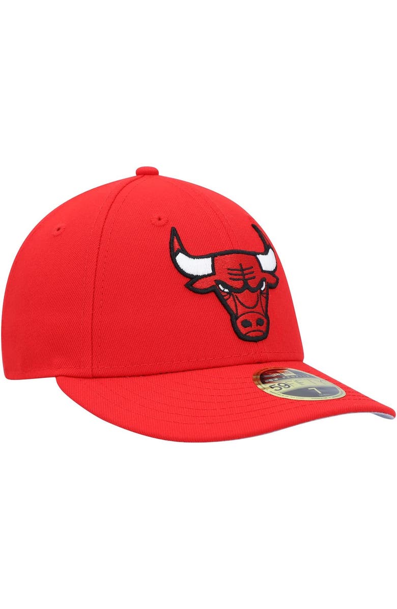 New Era Men's New Era Red Chicago Bulls Team Low Profile 59FIFTY Fitted Hat, Alternate, color, 